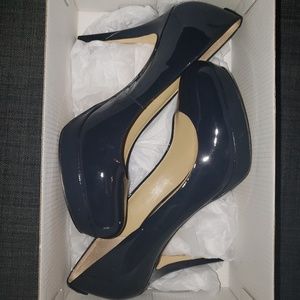 Patent leather pumps